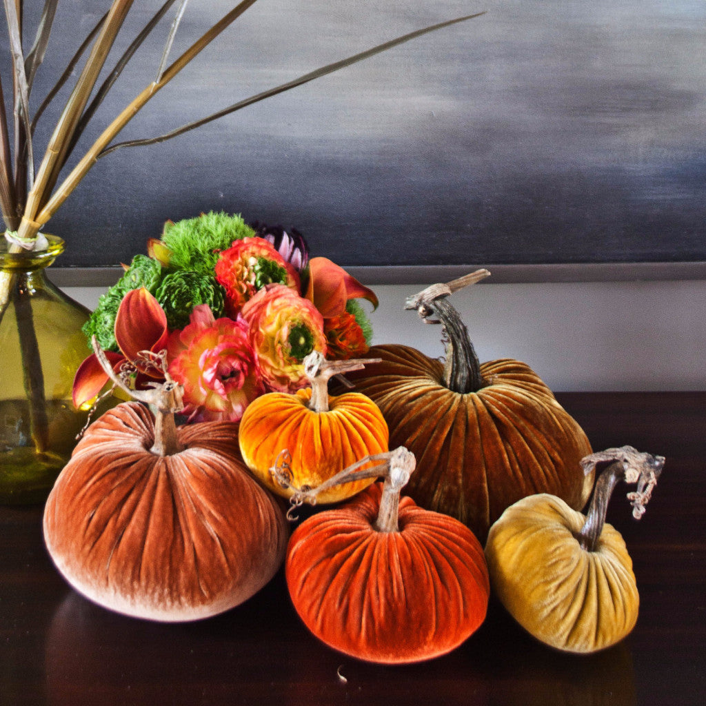 Sunrise Trio: Orange Pumpkin Decorations | Orange Fall Décor
