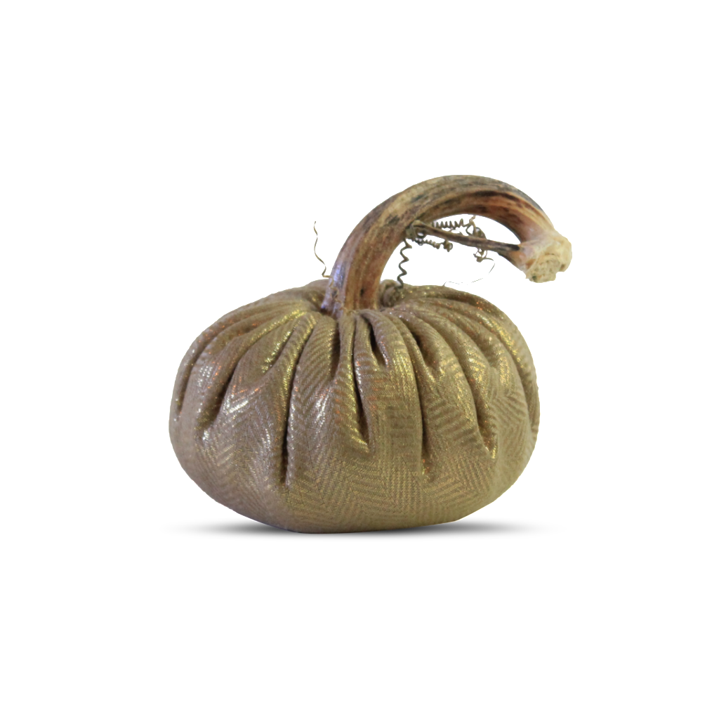 Golden Chevron Pumpkins - Velvet Pumpkins