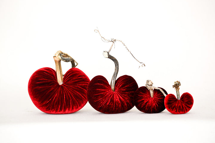 Classic Velvet Individual Hearts – Plush Pumpkin