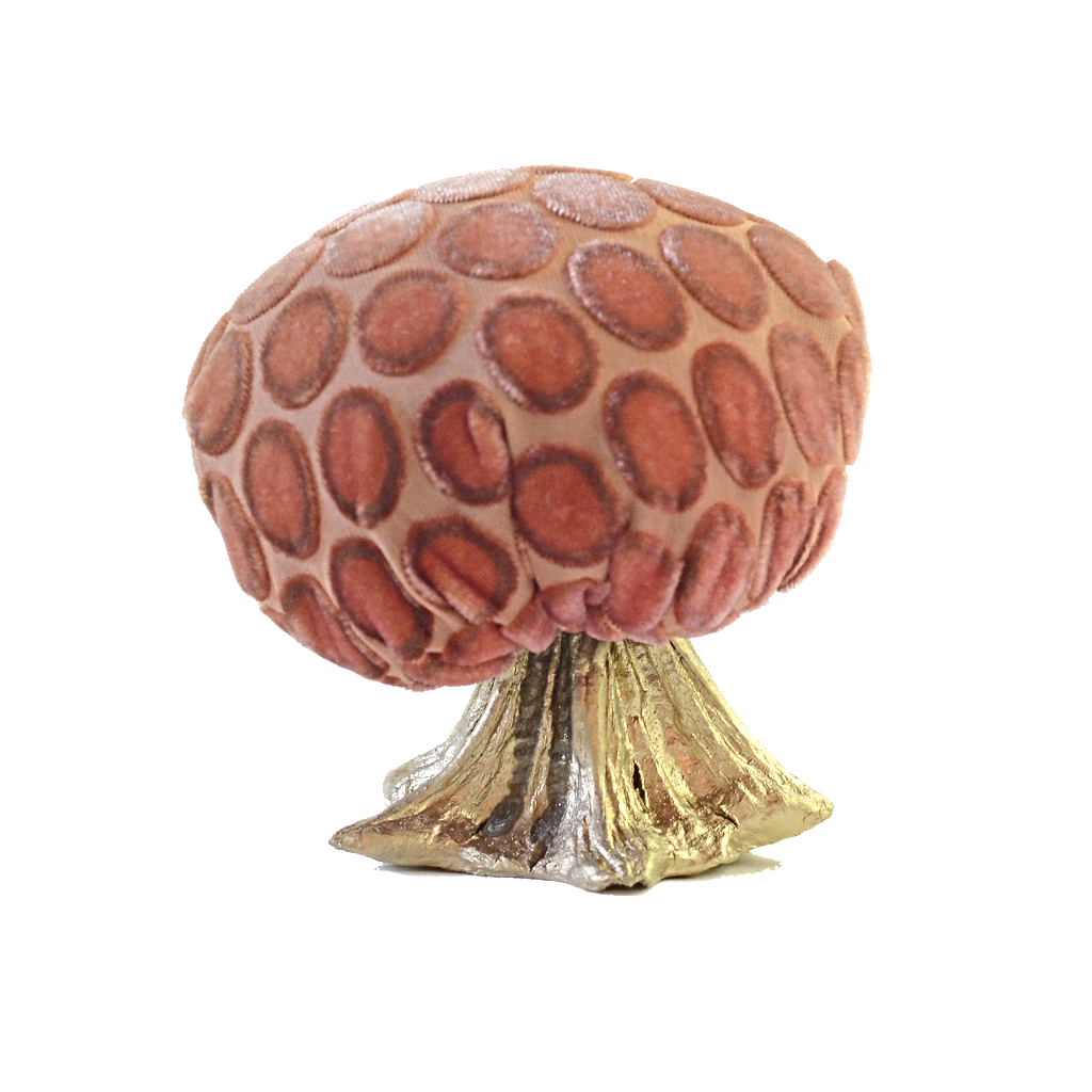Pink Gold Dot Mushrooms